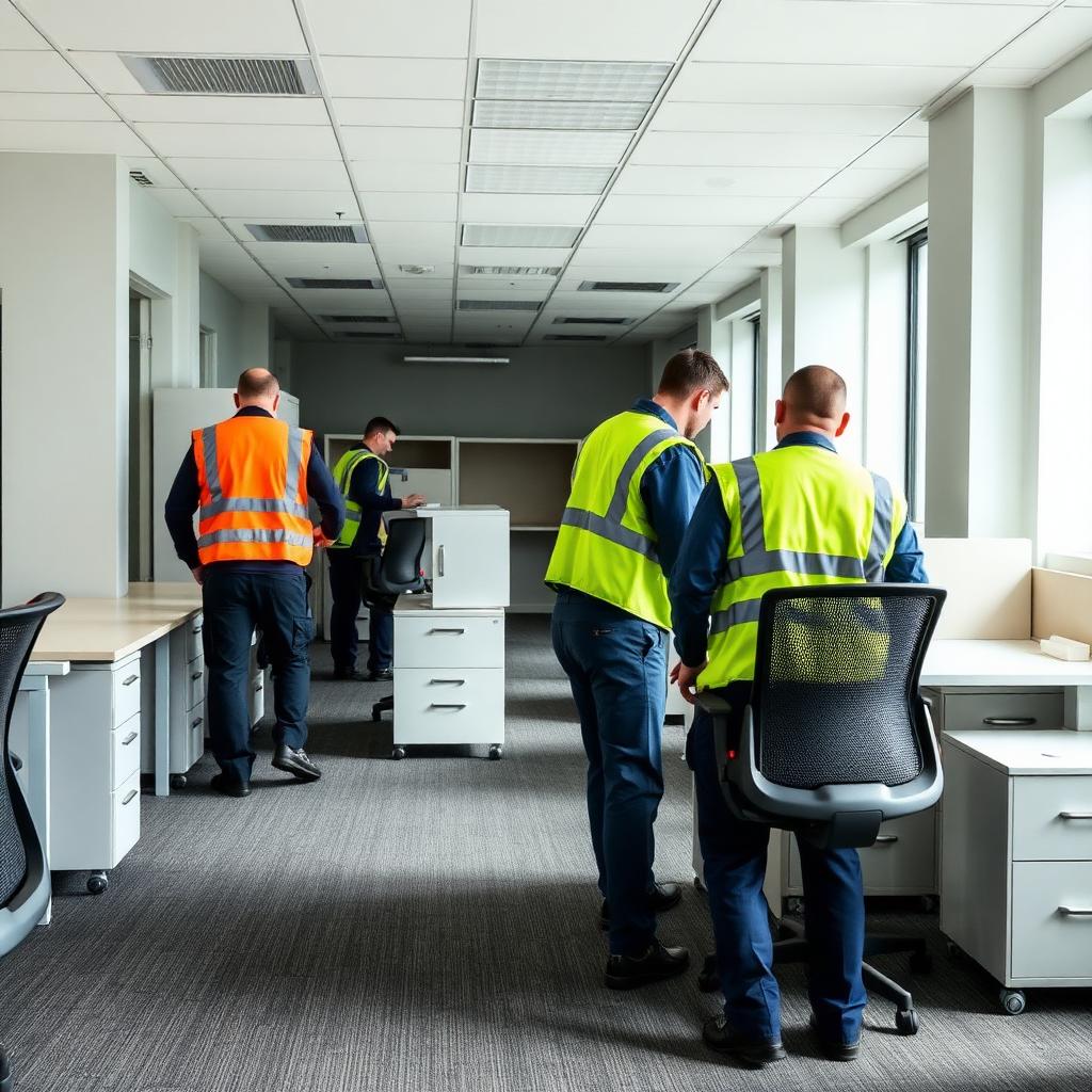 Prime Property Clearance team clearing an office in SE London